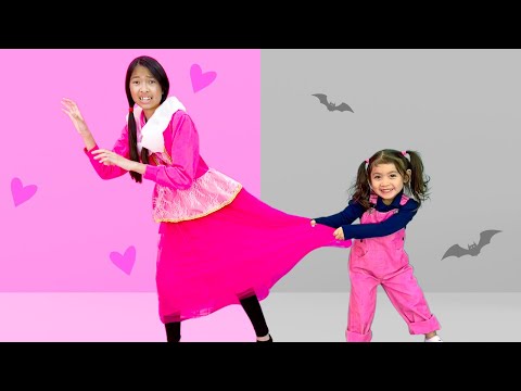 Pink vs Black Colors Challenge Pretend Play with Wendy and Alex