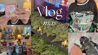 Vlogmas Day 8 🎄 HUGE TJ Maxx Christmas Haul + Tree Village Setup & Loki Update