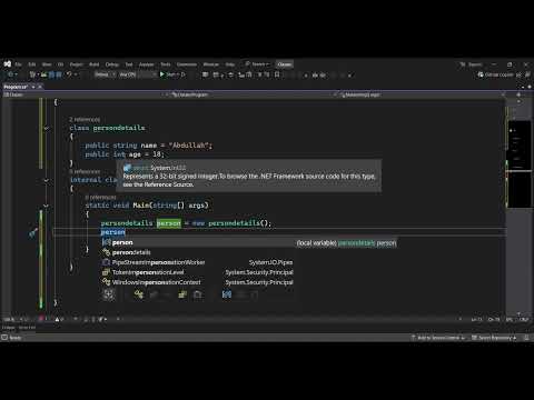الكلاسات بلغة السي شارب