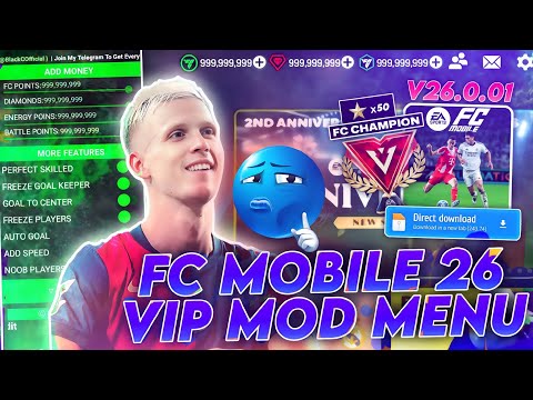 FC Mobile 26 MOD MENU v26.0.01 - Unlimited Money+Fc Points | FC MOBILE MOD APK 2025