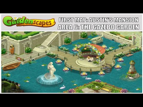 Gardenscapes: New Acres Gameplay Part 4 - Restoring Area 6: The Gazebo Garden