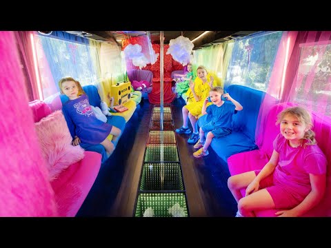 Five Kids School Bus with Baby Alex Party Challenge and others funny videos