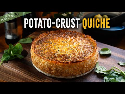 Potato-Crust Mediterranean Quiche – No Pastry Needed