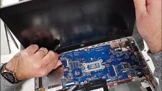 HP ProBook 430 G4 disassembly: change thermal paste, battery, hard disk, memory