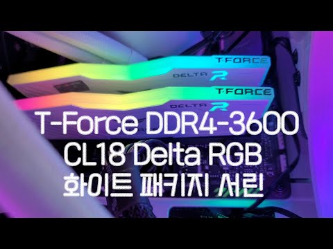 TeamGroup T-Force DDR4-3600 CL18 Delta RGB 화이트 패키지 서린