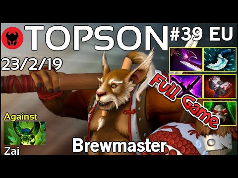 TOPSON [OG] plays Brewmaster!!! Dota 2 Full Game 7.20