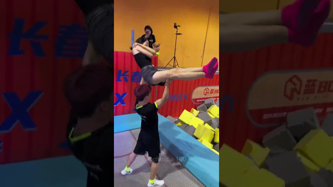 ###8596This trampoline is so helpful, fly through the air like supermanWould you like to try iton