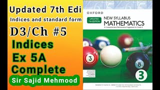 D3 math|Ch 5|Ex 5A|complete|New Updated 7th Edition|New Oxford Mathematics 3|Sir Sajid Mehmood