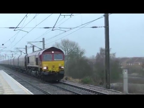 EWS 66165 Coal Train passing Northallerton