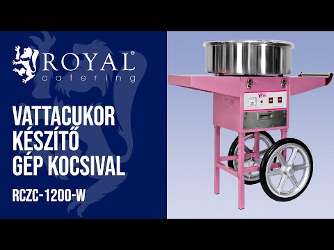 Videó - Vattacukor gép kocsival - 52 cm