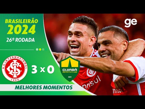 Gols e lances de Internacional x Cuiabá