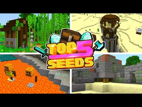 Minecraft Bedrock | TOP 5 BEST SEEDS | Bamboo Village! (PE, Xbox, PS4, Switch & W10)