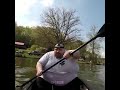 Fat guy in a canoe but he's water monke