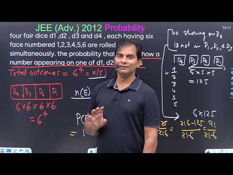Probability JEE Advanced 2012 PYQ I Four fair dice D1,D2,D3 and D4 each having six faces numbered 1,