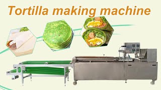 Fully automatic flour tortilla production line | thin chapati bread making machine