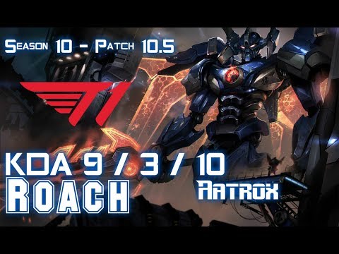T1 Roach AATROX vs AKALI Top - Patch 10.5 KR Ranked