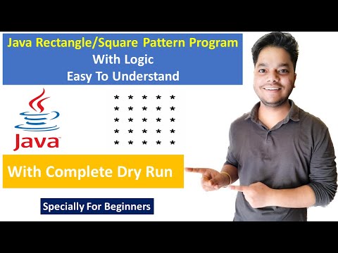 Star Pattern 1 Rectangle Pattern Program In Java Logic Dry Run