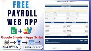 How to Build a FREE Payslip Generator with Google Apps Script & Google Sheets (OTP Secured) | E34