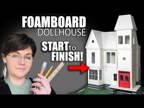 My ENTIRE Foamboard Dollhouse Process 🏠 DIY Dollhouse!!