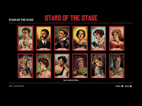 Stars Of The Stage. RDR2 100% Walkthrough. Cigarette Cards
