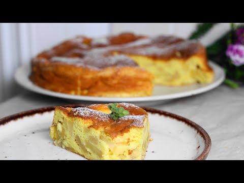 In doar 10 minute, poti prepara acest chec cu mere, pufos si delicios!