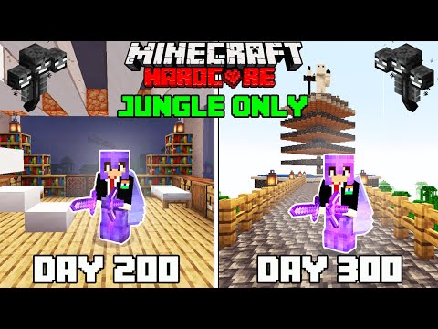 Techadron - I Survived 300 Days in Jungle Only World in Minecraft Hardcore(hindi)