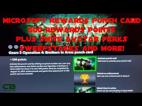 Gears 5 Operation 4 Microsoft Rewards Punch Card - Overview Plus Avatar Smite Perks & Sweepstakes!