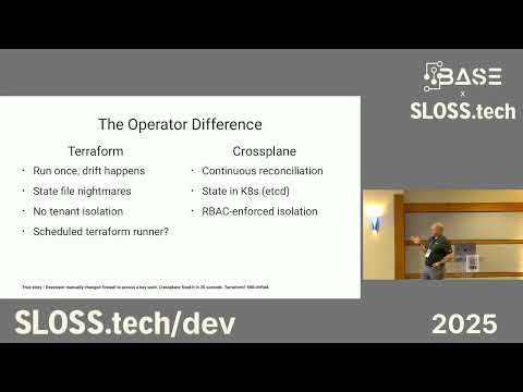 SLOSS.tech/Dev 2025 - Network Automation at Scale with Kubernetes and Crossplane with Jeremy Sanders