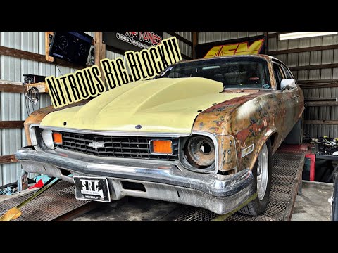 Nitrous Big Block Nova Lays Down SERIOUS Power on the Dyno!!