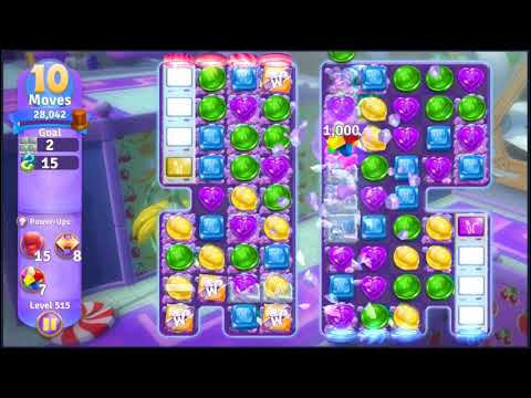 Wonka's World of Candy Level 515 - NO BOOSTERS + FULL STORY 🍫 | SKILLGAMING ✔️