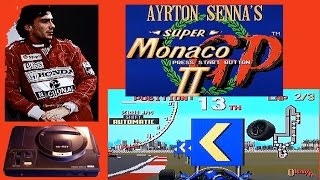 Ayrton Senna's Super Monaco GP II on Mega Drive. Played for laughs, with commentary.
