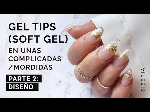 GEL TIPS NAILS (soft gel tips) 💅 Diseño de uñas con PAN DE ORO✨