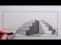 How to Draw Steps using Two-Point Perspective: Narrated