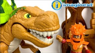 IMAGINEXT DINO FORTRESS GIFT SET WITH T-REX TRICERATOPS  VOLCANO WARRIORS & LAVA ACTION - UNBOXING