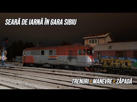 Trenurile serii prin zăpadă / Evening Trains through the Snow | Gara Sibiu / Sibiu Railway Station
