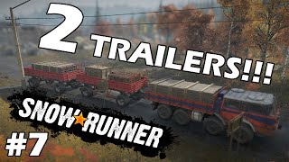 Pulling Two Trailers on SnowRunner!