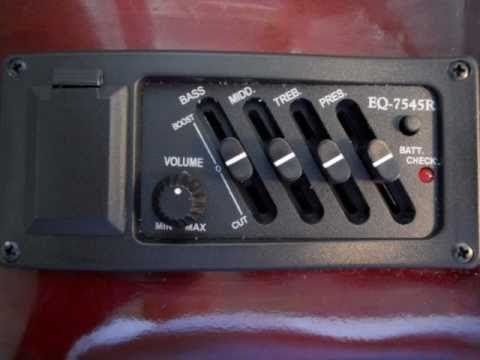 Acoustic Guitar Pre-amp EQ 7545R 4-Band Equalizer, Piezo Pickup and User's Manual image 14