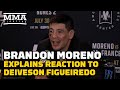 Brandon Moreno Explains Post-Fight Reaction To Deiveson Figueiredo | UFC 277 | MMA Fighting