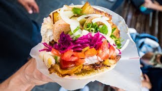 Tel Aviv Food Tour - BEST Sabich, Hummus, and Lamb Pita - Middle Eastern Israeli Food! - YouTube