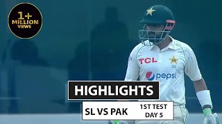 1st Test - Day 5  Highlights  Pakistan Tour Of Sri