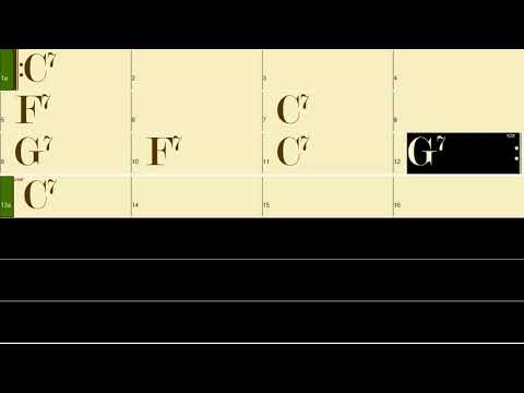 C Major 75bpm - 12 Bar Blues Guitar Backing Track In All 12 Keys