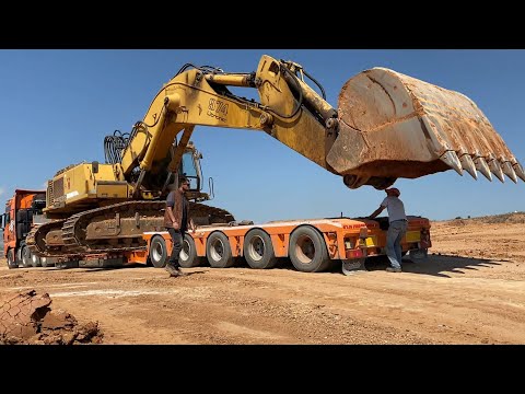 Transporting The Liebherr 974 Excavator - Poultidis Heavy Transports