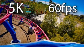 Super Grovers Box Car Derby front seat 5K POV @60fps Sesame Place