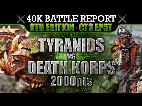 Death Korps of Krieg vs Tyranids Warhammer 40K Battle Report 8th Ed CTS57: RED DAWN! 2000pts