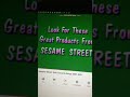 Look For These Great Products From Sesame Street