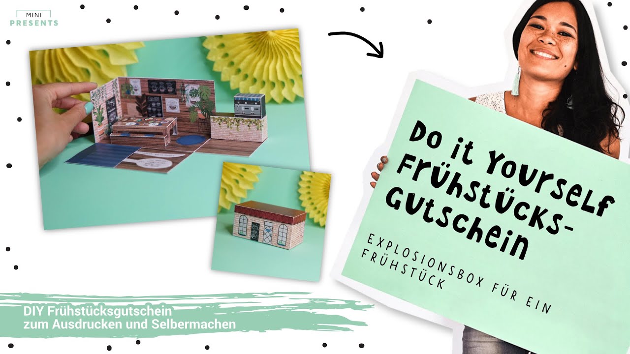 DIY Frühstücksgutschein basteln | Gutschein Frühstück selber machen – Explosionsbox | mini-presents