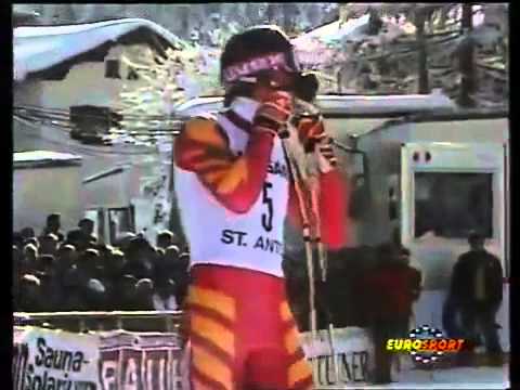 Helmut Höflehner wins downhill (St. Anton 1988)