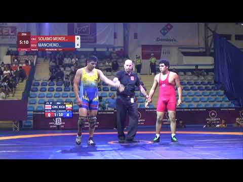 Round 5 FS - 97 kg: C. SOLANO MENDE (CRC) v. V. MANCHENO JUM (ECU)