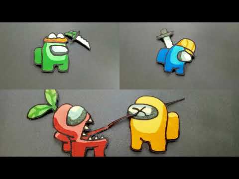 Satisfying AMONG US Pancake Art - Imposter Victim Scene