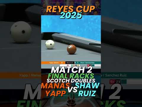 Reyes Cup 2025 Match 2- Final Racks Manas \ Yapp vs Shaw \ Ruiz #ppsn #9ball #9ballpool #reyescup